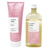 Bath and Body Work Aroma Inspire Love ROSE & VANILLA Body Cream and Body Wash + Foam Bath Gift Set - Full Size