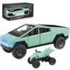 Qcar 1/24 Pick-up Truck Toys for Kids, Pickup Truck with RV Motorcycle, Alloy Truck Toy Vehicles with Sound and Light, Pick-Up Play Trucks for Adults Kids Play or Display Gifts (Green)