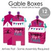 Big Dot of Happiness Tumble, Flip and Twirl - Gymnastics - Treat Box Party Favors - Birthday Party or Gymnast Party Goodie Gable Boxes - Set of 12