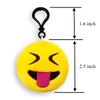 OHill 60 Pack Mini Plush Emoticon Keychain Mini Pillows Key Ring for Birthday Event Party Favors Supplies
