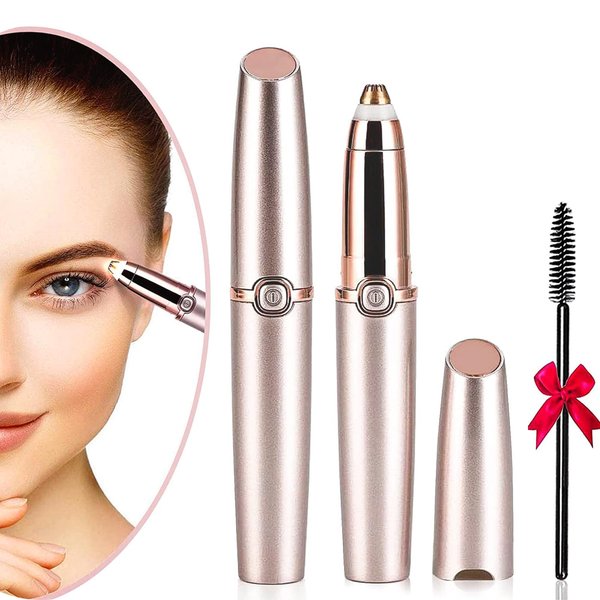 NUZELA Rose Gold Hair Trimmer, Facial Hair Remover, Body Hair Trimmer, Pain-Free & Effortless, Unisex-Adults