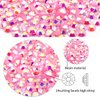 2250 Pcs SS16 4mm Flatback Rhinestones for Nails Art Crafts Glitter Round Gems Crystals DIY Clothes Shoes（Light Blue)