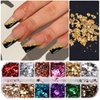 Fcozpjk Nail Design Kit, Nail Art Brushes Set Dotting Tools, Nail Art Kit With 3D Flowers Nail Charms Crystal Gems Caviar Beads, Gold Leafs Foil Flakes, Butterfly Nail Stickers French Tips Strips
