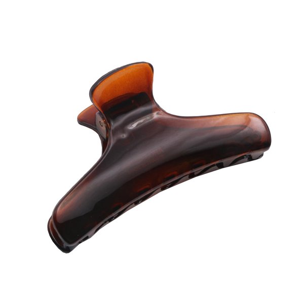Parcelona French Flat Salon Style Medium 3 1/4 Inch Covered Spring Tortoise Jaw Hair Claw Clip Clutcher Clamp Clasp