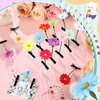 Luinabio 30 Pcs Bean Sprout Hair Clips Mixed Style Plant Hairpins Flower Plant Hair Clip Little Grass Barrette Butterfly Headwear Hair Accessories for Women Girl School Home Party (Vivid Flower)