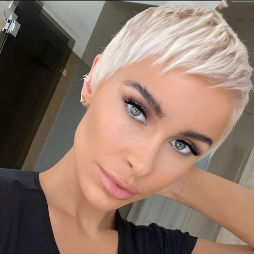 QITAQOTA Pixie Cut Wig Short Wigs For Black Women Colorful Wig Short Cut Wigs For Black Women Cosplay Halloween Wig With Bangs Heat Resistant Wig