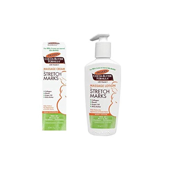 Palmer's Cocoa Butter Massage Cream for Stretch Marks Tube & Pump Bottle Set