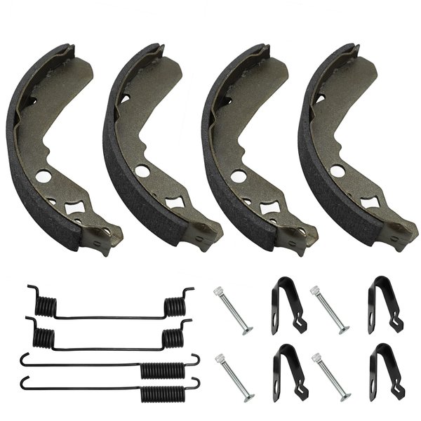 Front Brake Shoes Springs Pins for Kawasaki Mule 600 610 SX KAF400 2005-2022