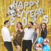 Happy New Year Banner, 16 Inch Silver Thickened Foil Mylar Helium Balloons Banner for 2025 New Years Party Decorations New Years Eve Party Supplies Decoracion De Año Nuevo 2025 Balloons | Silver