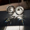 45mm Crystal Suncatcher Round Pendant Rainbow Maker for Home Car Decor (Moon and Sun)