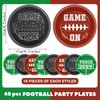 Qyeahkj 48 Pcs Football Party Supplies Football Paper Plates Football Themed Birthday Tableware Set Sports Party Decorations for Sport Game Party Favors Touchdown Party Dinner Plates Dessert Plates