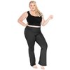 Stretch is Comfort Women's Foldover Plus Size Yoga Pants Black 3X