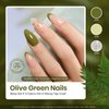 Beetles Green Gel Nail Polish, 3 Color Glitter Cream White Gel Nail Polish with Base&Top Coat Wilderness City Gel Polish for DIY Series Color Trend Set