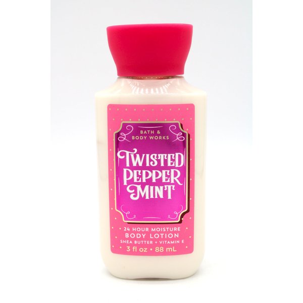 Generic Twisted Peppermint, 3 pack, Bath and Body, 24 HR Moisture Body Lotion, Travel Size, 3 fl oz each