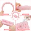 Casoty 6 Pcs Terry Cloth Headband Face Wash Headband and Wristband Set, Makeup Headband, Hair Band Spa Headband and Wristband Set, Skincare Headbands for Face Washing Shower Yoga