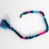 Turquoise, Pinks and Black Colorful Hair Clip In, Handmade Yarn Hair Extension
