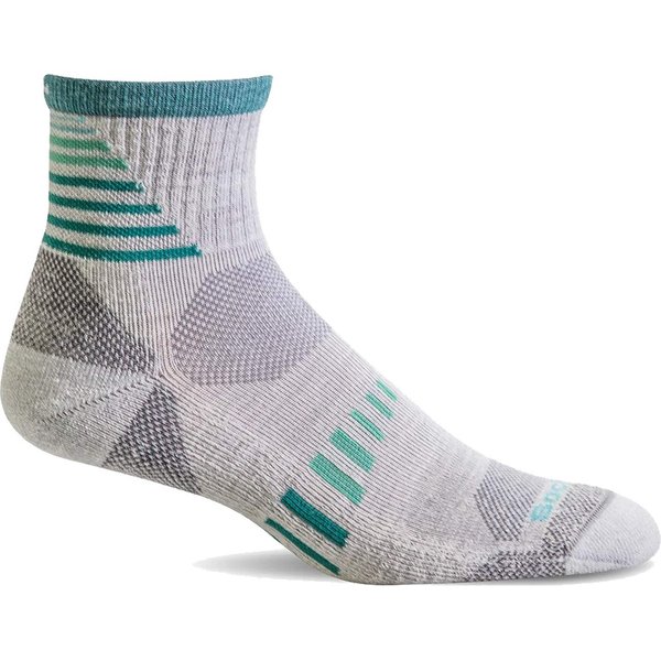 Sockwell Women's Ascend II Quarter Moderate Compression Sock, Natural - S/M