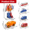 Veslier Construction Toys for 3 4 5 6 Year Old Boys-Construction Engineering Robot Toys-STEM 5-in-1 Construction Toys Christmas Birthday Gifts for Boys Girls Children. (City Transport Truck)