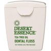 Desert Essence, Tea Tree Dental Floss 50 yd - Gluten Free - Cruelty Free - Naturally Waxed with Bees Wax - No Shred Floss - Tea Tree Oil - Removes Plaque and Build Up, pack of 6