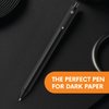 Notsu Premium White Gel Pen Set - 4 Fine Point Pens in Reusable Travel Case - Perfect for Black Paper, Journals, and Dark Surfaces