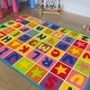 Pro Rugs PR’s Kids/Baby Room Area Rug. Letters and Numbers with Vibrant Colors and Shapes (5 Ft X 7 Ft)