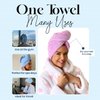 Laucan Linens Extra Plush Microfiber Hair Drying Towel Wrap (2 Pack) Quick Fast Drying | Personal Beauty Styling Accessories | All Hair Types | Hair Wrap | Hair Towels for Women | Micro Fiber
