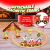 Christmas Wooden Train Set Toys for 2 Year Old boy and up (Christmas Train Set)