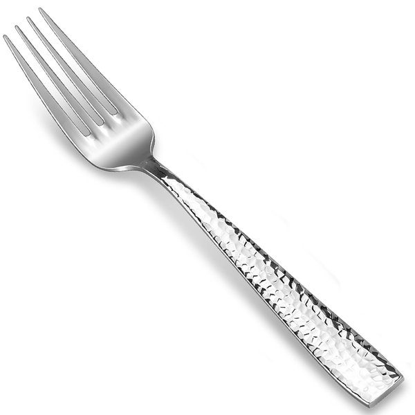 KEAWELL Premium 4-Piece Louis Hammered Fork Set, 18/10 Stainless Steel, Set of 4, Fine Fork Set with Squared Edge, Dishwasher Safe (8.3" Dinner Fork)