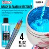 U.S. Art Supply Brush Cleaner and Restorer, 4 Ounce Bottle - Quickly Cleans Paint Brushes, Airbrushes, Art Tools - Cleaning Solution to Remove Dried On Acrylic, Oil and Water-Based Paint Colors