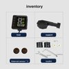 OBEST Motorcycle TPMS Tire Pressure Monitoring System,Motorbike Tyre Temperature Alarm with 2 External Sensors,LCD & Time Display