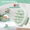BEAUTLOHAS. Scalp Massager Soft Silicone Scalp Scrubber Silicone Head Scrubber Scalp Brush Hair Massager Scalp Shampoo Brush for Wet and Dry Hair for Women Men Kids(Green)