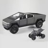 Cybertruck Toy Trucks Toy Cars with Motorcycle Diecast Metal Cybertruck Model Pickup Truck 1/32 Toy Sound and Light Effect Gift Age for 6 Year and Up