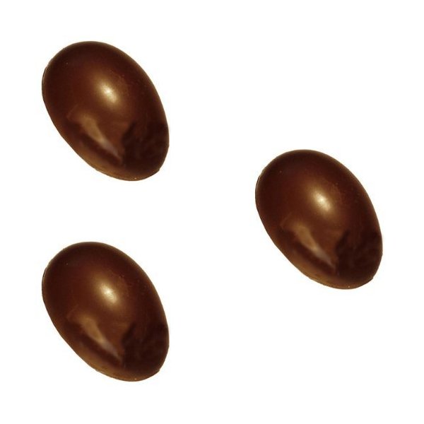 Chocolate Mold Half-Egg 6" x 4-1/8" x 2-1/8" High, 3 Cavities. Buy 2 Molds to Make Whole Eggs