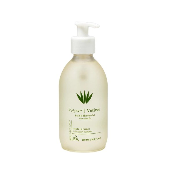Provence Sante Shower Gel - Cleansing & Deep Nourishing Body Wash Extra Hydrating Dry, Rough Sensitive Skin Cleanses & Moisturizes 10.2 Oz (Vetiver)