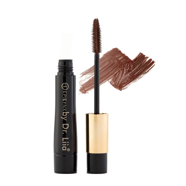 EpiLynx by Dr. Liia - Liquid Brown Mascara - Telescopic Mascara Looks - Gluten Free, Hypoallergenic, Vegan - for Voluminous Lashes