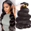 ADOIFAIR Human Hair Bundles Body Wave 3 Bundles 20 22 24 Inch Body Wave Human Hair Bundles 12A Grade 100% Unprocessed Brazilian Virgin Hair Extensions For Black Women