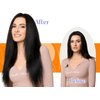 Full Shine Genius Weft Extensions Straight Human Hair Sew In Extensions Hand Tied Weft Human Hair Black Hair Extensions Silky Hair Weft Hair Extensions Black Real Hair Extensions Sew In 50G 16 Inch