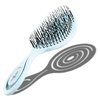 Chiara Ambra Organic Detangling Hair Brush for Women, Men & Children, Unique Spiral Hairbrush, Vented Hair Straightening Brushes for Straight, Curly & Wet Hair - Does not Pull on Hair – Light Blue