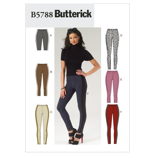 Butterick Patterns B5788B50 Misses'/Women's Leggings Sewing Pattern, Size B5 (8-10-12-14-16)