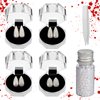 3 otters Vampire Teeth, 8 PCS Vampire Fangs Dentures, Halloween Party Cosplay Props Decoration