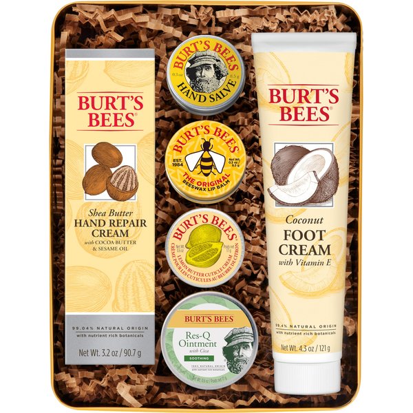 Burt's Bees Back to School Gifts Ideas, 6 Dorm Body Care College Dorm Products, Classics Set -Original Beeswax Lip Balm, Cuticle Cream, Hand Salve, Res-Q Ointment, Hand Repair Cream & Foot Cream