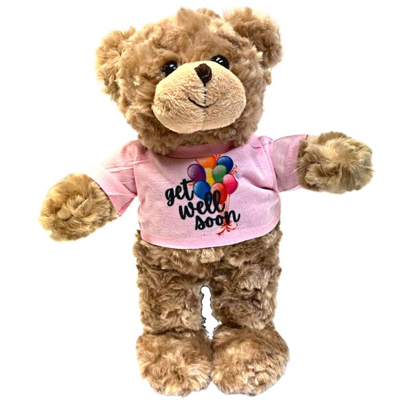 Jolitee Recovery Bear Gifts for Kids and Adults, Teddy Broken Arm Broken Leg, Get Well Stuffed Animal Teddy Bear with Left or Right Arm Cast Sling 10.5 inches (Get Well Soon Girl)