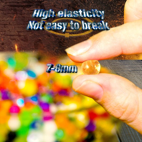 Water Balls Beads Refill Ammo 7-8mm 200000 Pcs Gel Balls Blaster Bullets with Measuring Spoon for 14+ Water Balls Ammo Compatible with Gel Balls Blaster Guns for Age 14+