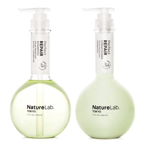 NatureLab TOKYO Perfect Repair Shampoo & Conditioner Duo: Replenish and Restore Damaged, Color Treated Hair and Strengthen New Hair I 11.5 FL OZ Each | $30 VALUE