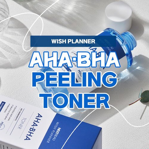 NEXTBEAU Wish Planner AHA/BHA Peeling Toner [6.76 fl.Oz / 200ml] AHA/BHA, Facial Toner,Treatment Toner,Korean Skin Care,Hydrating,Peeling Toner