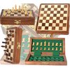 ChessBazar 10x10” Chess Set Chess Set with Bag - Folding Standard Magnetic Travel Chess Board Game Handmade in Fine Rosewood with Storage for Chessmen