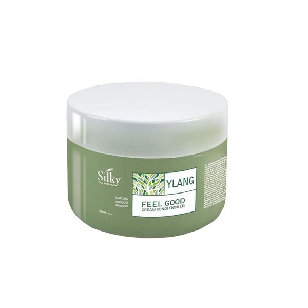SILKY Technobasic Ylang Rinse Out Cream Conditioner - Deep Conditioner for Dry Damaged Hair Infused with Essential Oil for Moisture and Health - Sulphate and Paraben Free Conditioner 250ml