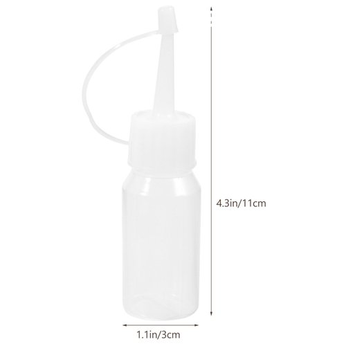 BCOATH 12pcs Hair Dye Bottle Glue Bottles with Fine Tip Hair Dye Container Paint Quilling Bottles Dye Dispensing Bottle Hair Squeeze Bottle Hair Application Bottle Translucent or Flux