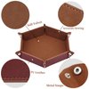 K.T. Fancy Dice Tray 8 Pieces Folding D&D Dice Tray Dice Holder Storage Box for Dice Rolling Tray PU Leather and Velvet.