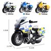 MING YING 66 Police Motorcycle Toy - Pull Back Toy Motorcycle with Sound and Light Toy,Toy Motorcycles for Boy,Toys for 3-9 Year Old Boys (Blue)